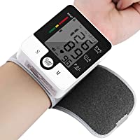 U-KISS Tensiómetro de Muñeca-Tensiómetro portátil casero Digital，Pantalla Lcd grande y brazalete largo ajustable